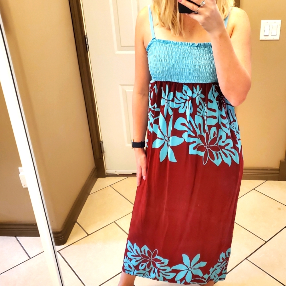 Hawaiian maxi dress Hula Bay